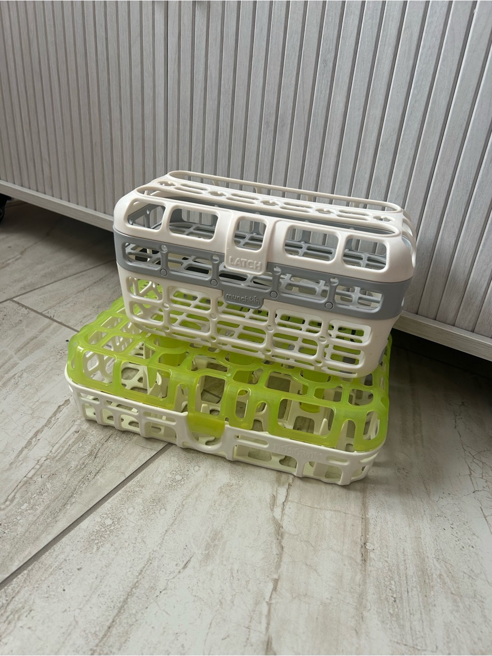2 Latch Baby/Toddler dishwasher basket for bottle/small parts
